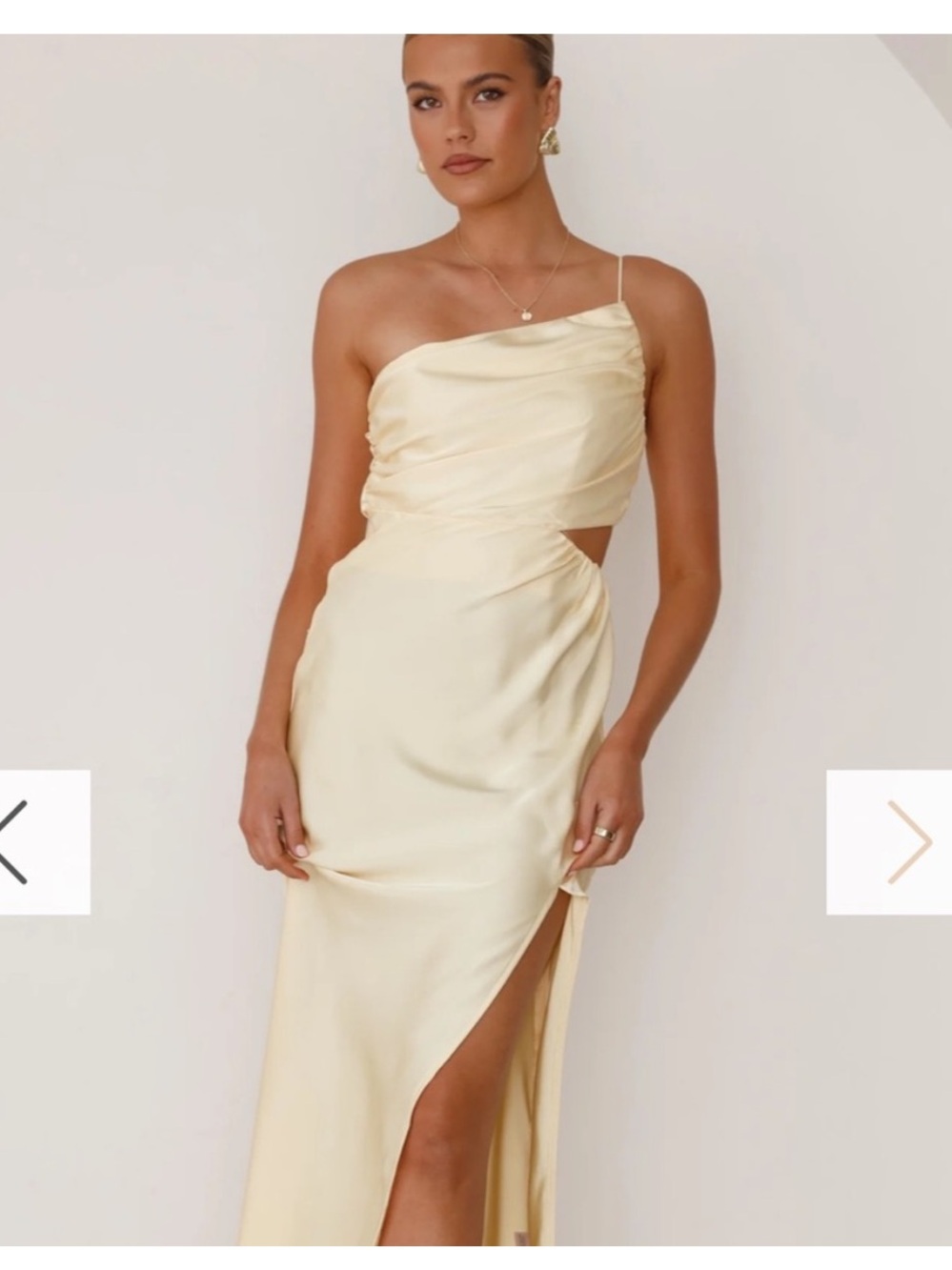 Billy J Nyla Maxi Dress Butter Yellow Size Small